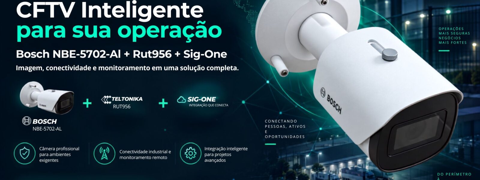 CFTV-Inteligente Bosch NBE-5702-Al + Rut956 + Sig-One