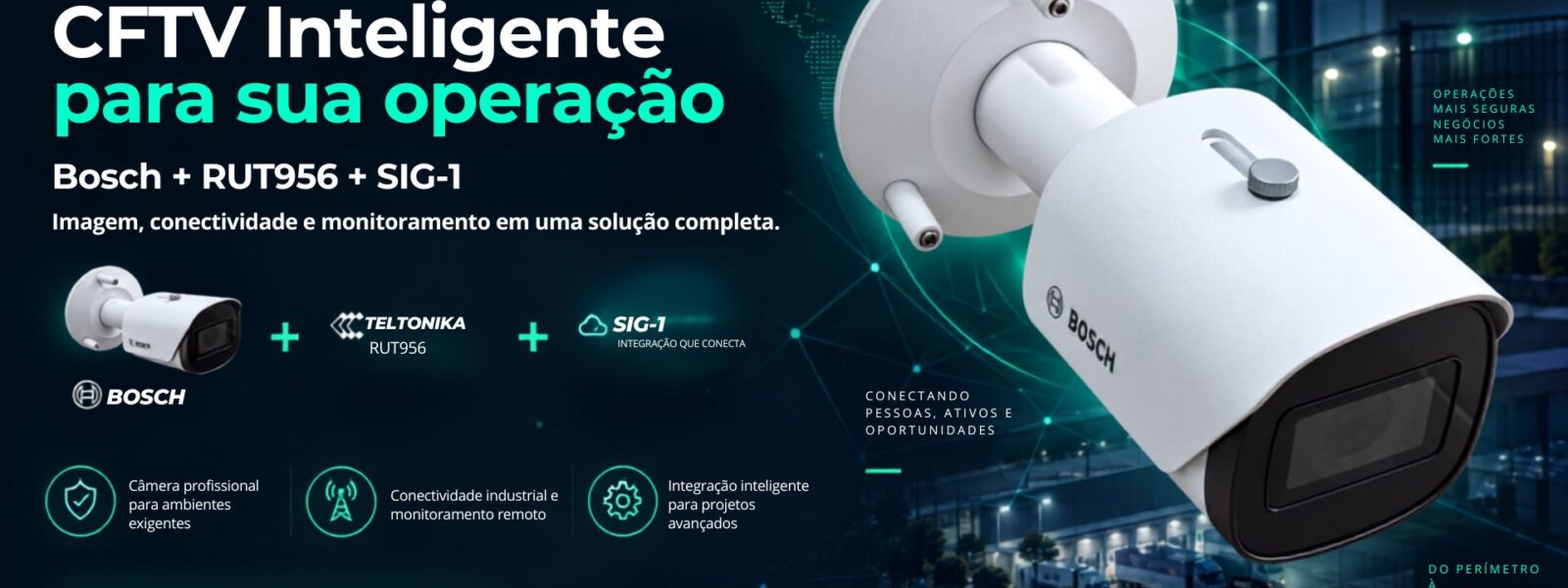 CFTV Inteligente Bosch + RUT956 + SIG-1