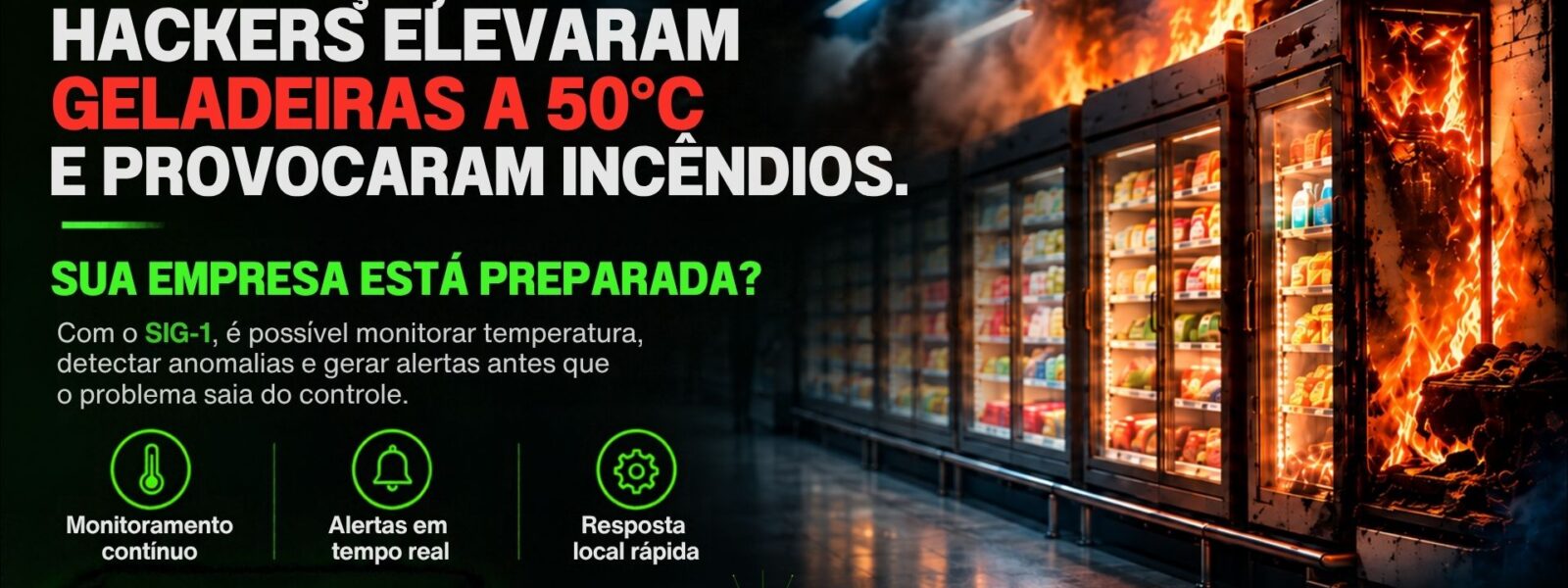 Ataque hacker a supermercados na França: como o SIG-1 pode ajudar a prevenir prejuízos, superaquecimento e incêndios